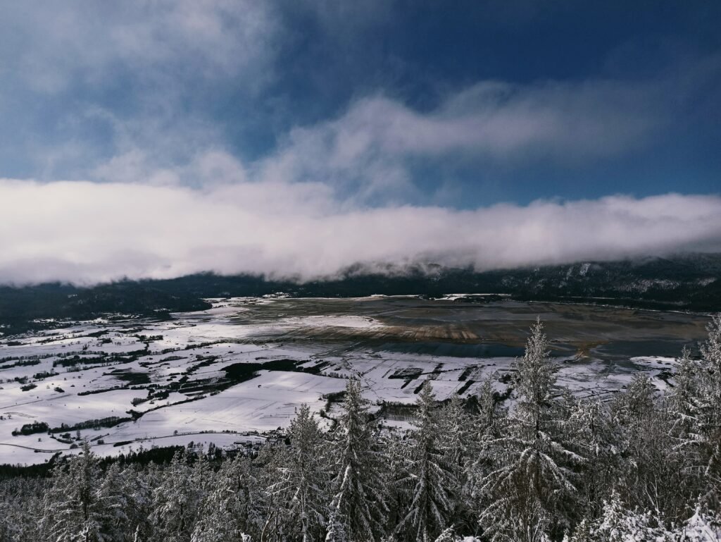 Cerknica lake, winter, Slovenia, Slivnica